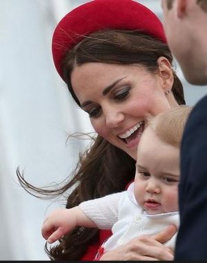 Prince George of Cambridge with his parents in NZ